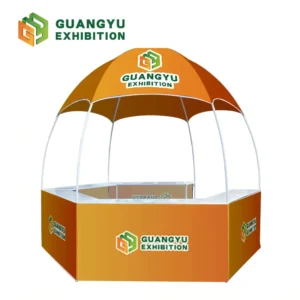 10×10 Portable Trade Show Kiosk Collapsible Dome Tent Food Stall Kiosk Green Tent for Selling Produce