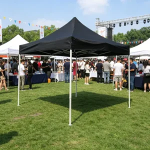 10×10 Straight Bracing Pop up Canopy Tent 4 Sidewalls Commercial Heavy Duty Metal Frame UPF 50+ All Weather Waterproof Sports