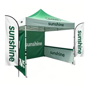 10×10 Waterproof Folding Gazebo Tent Trade Shows Outdoor Exhibitions Aluminum Alloy Frame Custom Logo