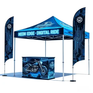 10×10 ft (3x3M) Hexagon Market Gazebo Pop-Up Canopy Tent with Awning Sidewalls