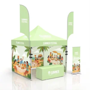 10×10 ft Aluminum Frame Custom Pop-Up Canopy Tent for Trade Shows and Events