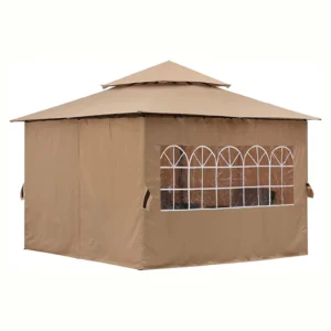 10×10 ft Outdoor Patio Gazebo Canopy Tent with Removable Side Walls for Parties and Weddings