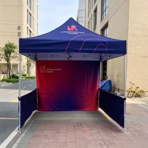 10×10 ft Trade Show Tent with Custom Logo Printing, Gazebo Canopy, Aluminum Hexagonal 40mm Frame, Business Event