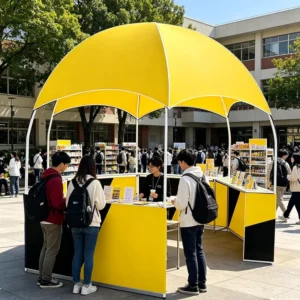10x10FT Custom Lightweight Portable Outdoor Exhibition Hexagon Promotional Dome Tent for Trade Show Beverage Stand Mobile Bar