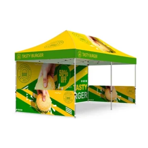 10x10FT Custom Logo Printed Aluminum Hexagonal Trade Show Canopy Tent