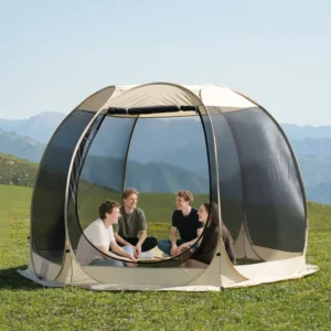 10x10FT Pop Up Screen House Tent with Mosquito Netting Portable Outdoor Canopy Shelter for Camping Backyard Patio Picnic