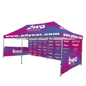 10x10ft/10x20ft Portable Folding Canopy Tent with Sidewalls for Exhibitions and Outdoor Advertising