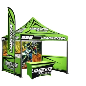 10x10ft 3x3m Advertising Canopy Tent with 50mm Hexagonal Aluminum Frame, Waterproof UV Protection Fabric
