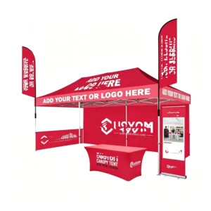 10x10ft Aluminum Frame Folding Canopy Tent Custom Printed for Outdoor Trade Show Events