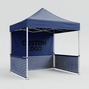 10x10ft Custom Logo Printed Waterproof Heavy-Duty Aluminum Hex-Frame Pop-Up Canopy Tent