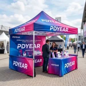 10x10ft Custom-Printed Aluminum Canopy Tent for Trade Fairs and Events
