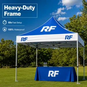 10x10ft Custom Printed Heavy-Duty Commercial Canopy Tent