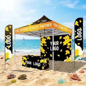 10x10ft Custom Printed Pop-Up Trade Show Gazebo Tent