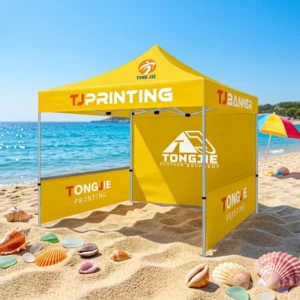 10x10ft Four-Season Pop-Up Tent, 600D Oxford, 40mm Aluminum Frame, Automatic Opening, Waterproof, 1500-2000mm, Custom Printing