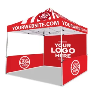 10x10ft Indoor/Outdoor Waterproof Oxford Cloth Heavy-Duty Aluminum Frame Folding Trade Show Tent for Exhibitions and Events