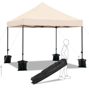 10x10ft Pop Canopy Trade Show Tent Oxford Cloth Durable Versatile Fireproof Waterproof All Seasons for Sports