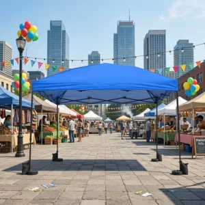 10x10ft Pop Up Canopy Tent Folding Event Tent with Instant Setup for Community Activities and Outdoor Use