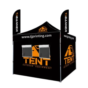 10x10ft Pop up 40mm Hexagon Aluminum Frame Custom Print Canopy Tent With Clear Window
