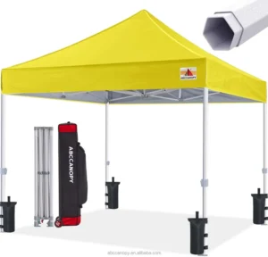 10x10ft Square Pop-Up Tent Portable Trade Show Canopy with Waterproof Fireproof UV Protection