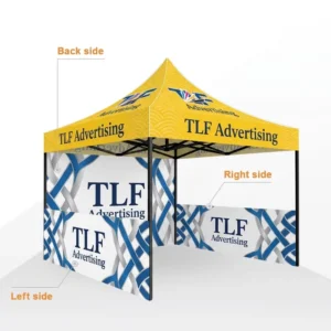 10x10ft Trade Show Canopy Tent 600D Oxford Fabric Custom Logo Outdoor