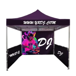 10x10ft Trade Show DJ Tent Custom Logo Black Canopy Tent
