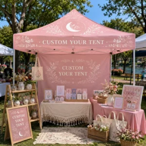 10x10ft Trade Show Tent Oxford Waterproof Windproof Aluminum Frame Tradeshow Giveaways Custom Printing Outdoor Food Tent