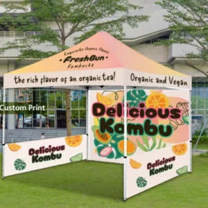 10x10ft Waterproof UV-Resistant Folding Custom-Print Event Awning Canopy Tent for Trade Shows