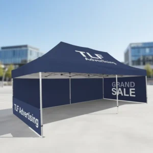 10×20 Canopy Tent with Sports and Party Roof Custom Printing for Indoor Trade Shows 10×10