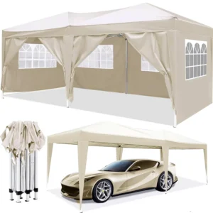 10’x20′ Pop-Up Canopy Outdoor Portable Party Folding Tent with 6 Removable Sidewalls