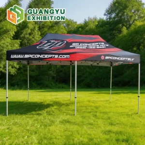 10×20 Pop-up Canopy Tent with 6 Sidewalls, One-Push Design and Waterproof Gazebo for Outdoor Events
