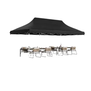 10×20 Pop up Tent with 6 Removable Sidewalls Easy up Canopy Commercial Gazebo Tents for Parties Camping Backyard