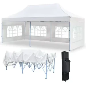 10×20 Wedding & Party Tent with Hard ABS Sidewalls 6m Tall Event Tent Canopy