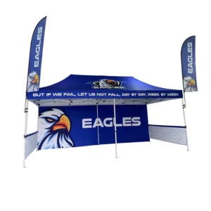 10×20 ft Advertising Canopy Tent with Logo Printing and Flags