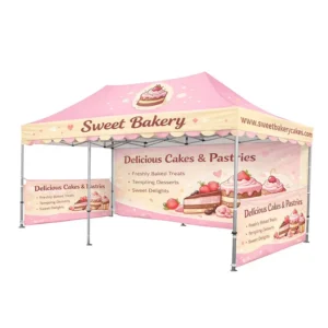 10x20ft Custom Double-Layer Aluminum Frame Folding Pop-Up Trade Show Tent for Sports Events