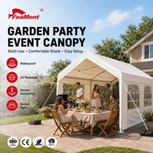10x20ft Event Canopy Heavy Duty Party Tent Waterproof Backyard BBQ Tent Sun Shade Marquee for Party Rental