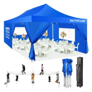 10x20ft Folding Trade Show Canopy Tent for Outdoor Weddings and Parties