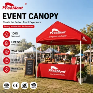 10x20ft Outdoor Market Vending Tent Waterproof Exhibition Canopy for Retail Promotion and Trade Show