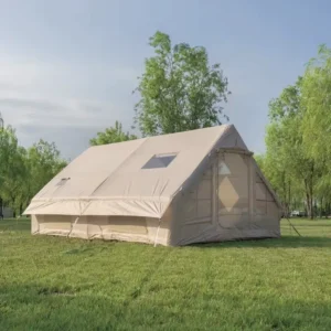 12㎡ 420D Oxford Cloth Inflatable Camping Tent Double Door Double Skylight Waterproof 5000mm Tent for Glamping