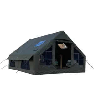12-Person Outdoor Rainproof Oxford Fabric Inflatable Air Cabin Tent with Skylight and Stove Port for Events