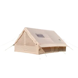 12 Square Meters Khaki Large Inflatable Tent With 12cm Thick Air Column Full Shade for 6 12 Person Group Outdoor Glamping Trip