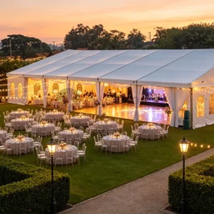 120 Persons Clear Span Wedding Tent for Large Garden Wedding and Outdoor Banquet
