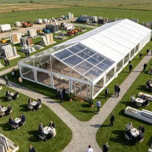 120 Persons Heavy Duty Aluminum Exhibition Tent for Large Scale Trade Fair and Outdoor Expo
