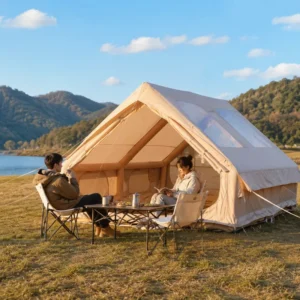 12m² Lightweight Double Door AB Version Inflatable Waterproof Tent with Large Skylight for Outdoor Camping