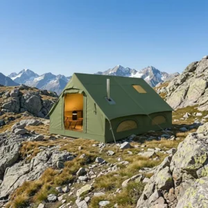 12m² Lightweight Outdoor Inflatable Two-Room Family Camping Tent for Multi-Person Use