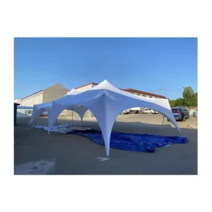 12m X 6m Outdoor PVC Stretch White Marquee Tent, Durable and Portable Aluminum Frame for Wedding and Event Activities