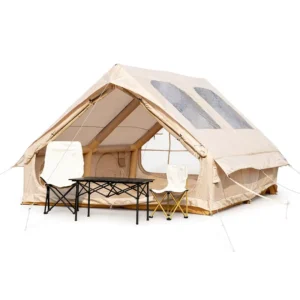 12sqm Inflatable Family Pavilion 300D Oxford 3x4x2m Dual Entrance Panoramic Skylight Camping Shelter Factory