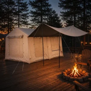 12sqm Luxury Family Tent Multi room Privacy Suite Integrated Sunshade Tarp Waterproof Oxford Fabric Heavy Duty Party Glamping
