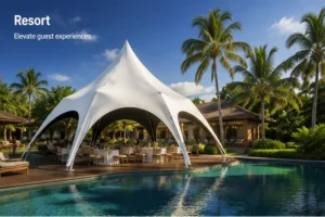 12x12m Luxury Star Canopy Tent 850g m² Waterproof PVC Aluminum Frame for Wedding Resort Glamping Outdoor Events Custom OEM