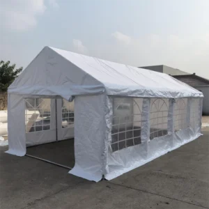 13’x26′ White PE Catering Tent Wedding Tents Canopy with Wave Edge