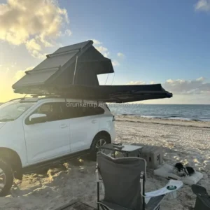 145cm Width Triangle Roof Top Tent Aluminum Corners Full LED Lights Camping Car Rooftop Tent